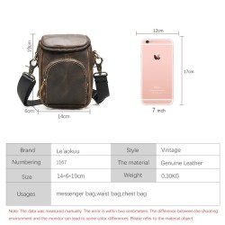 Multifunctional leather bag - shoulder strap - waist buckleBags