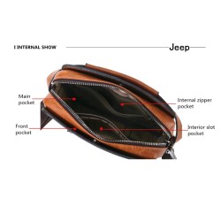 BolsosJEEP BULUO - bandolera de cuero para hombre - con billetera