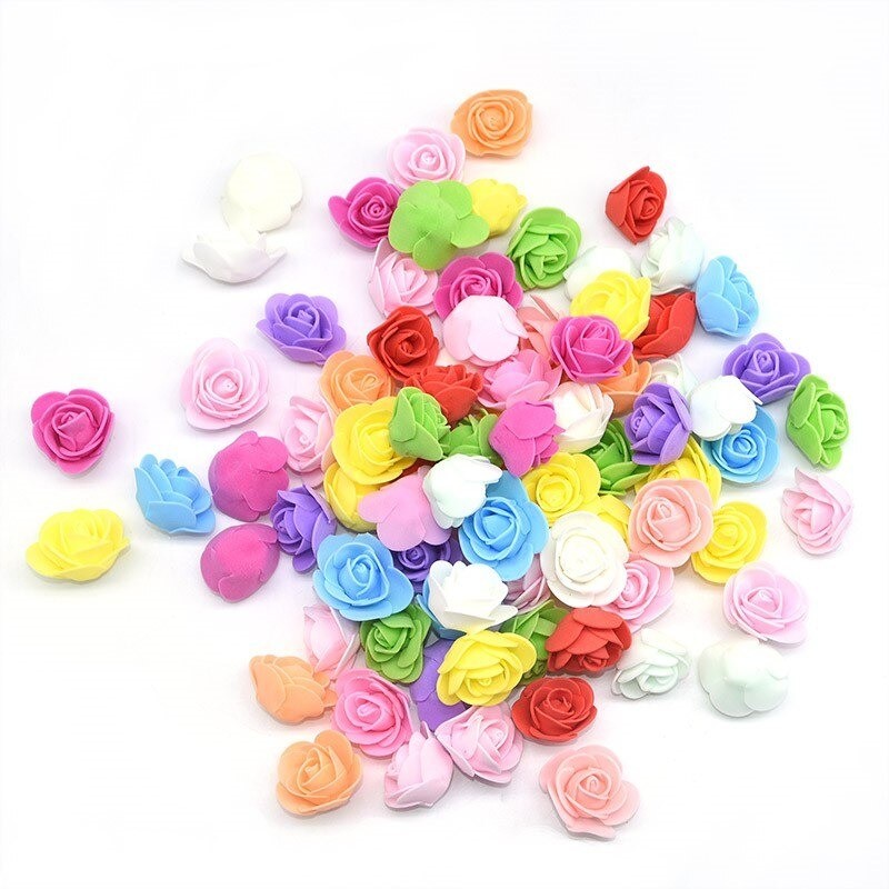 Flores artificialesRosas artificiales - de espuma - para decoración - 3 cm
