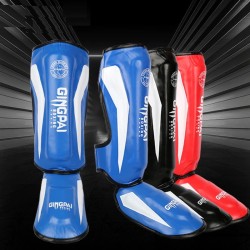 EquipoEspinilleras de boxeo - protectores de piernas / tobillos / pies - cuero