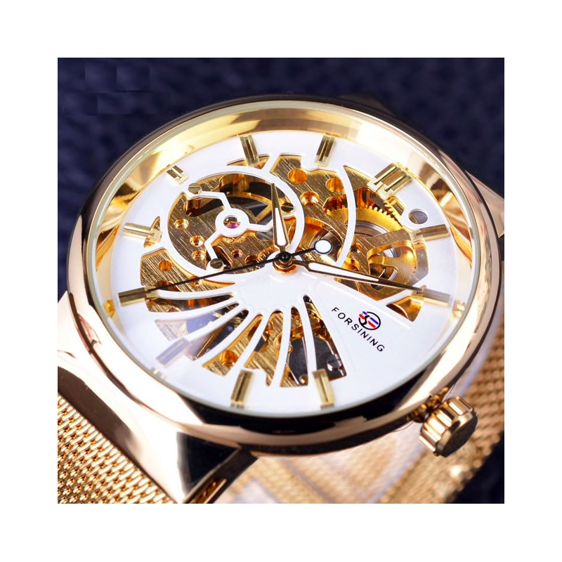 RelojesFORSING - reloj mecánico de lujo - resistente al agua - diseño de esqueleto