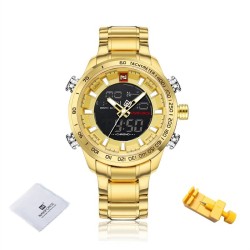 NAVIFORCE - sports men's watch - digital - Quartz - waterproof - stainless steelWatches