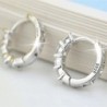 AretesPendientes redondos de cristal - plata de ley 925