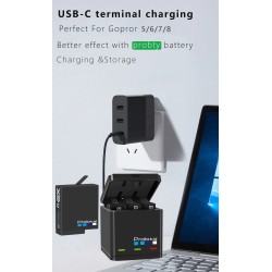 Batería y CargadoresBatería de iones de litio de 1680 mAh - con cargador - para GoPro Hero 5 / 6 / 7