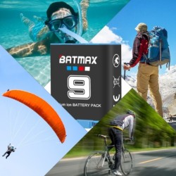 Batería y CargadoresBATMAX - Batería de iones de litio de 1780 mAh - con cargador - para GoPro Hero 9 / 10