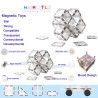 ConstrucciónBloques magnéticos - azulejos transparentes de cristal - juguete - 108 piezas