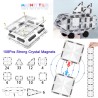 ConstrucciónBloques magnéticos - azulejos transparentes de cristal - juguete - 108 piezas