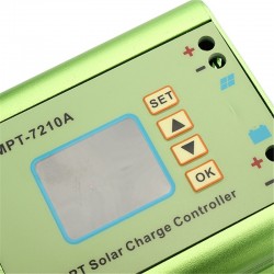 SolarMPT-7210A - aleación de aluminio - controlador de carga de panel solar MPPT / pantalla LCD