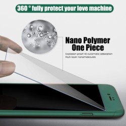 ProteccionLuxury 360 full cover - con protector de pantalla de vidrio templado - para iPhone - verde