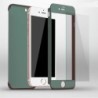 Luxury 360 full cover - with tempered glass screen protector - for iPhone - greenProtection