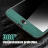 Luxury 360 full cover - with tempered glass screen protector - for iPhone - greenProtection