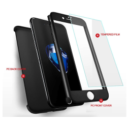 Luxury 360 full cover - with tempered glass screen protector - for iPhone - greenProtection