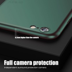 ProteccionLuxury 360 full cover - con protector de pantalla de vidrio templado - para iPhone - rojo