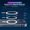 Magsafe wireless charging - transparent magnetic case - magnetic leather card holder - for iPhone - dark blueProtection