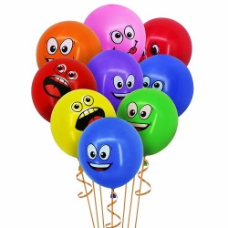 GlobosBig Eyes - globos sonrientes - 12 pulgadas - 10 piezas