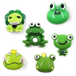 Imanes de neveraImanes de nevera decorativos - ranas verdes - 6 piezas