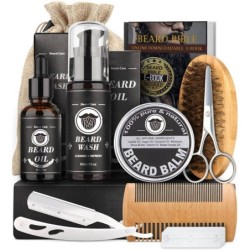 Beard growth kit - serum - oil - balm - comb - scissorsBeard