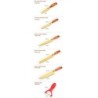 Professional gold plated kitchen knives - peeler - stainless steel - wooden handle - 6 pieces setSteel