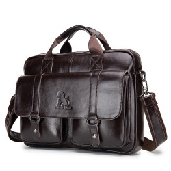 Business shoulder bag - genuine leather - large capacityBags