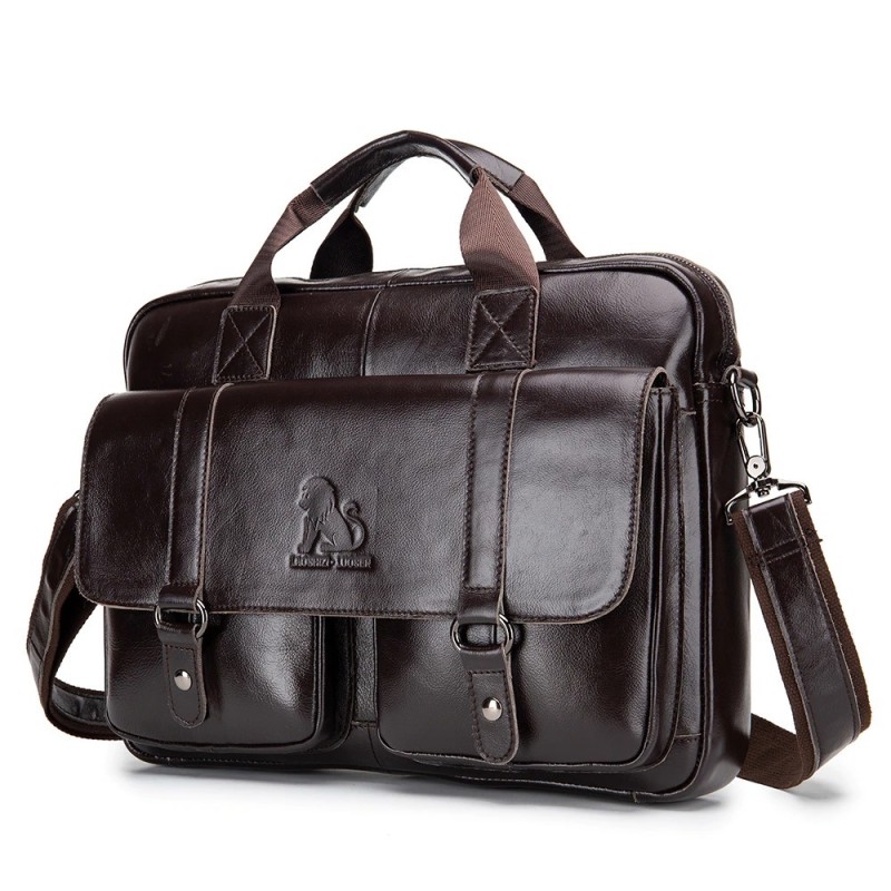 Business shoulder bag - genuine leather - large capacityBags
