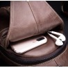 BolsosBolso de hombro de cuero genuino para hombre - bolso de pecho - mochila pequeña