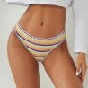 Cotton colorful striped thongs - low waist - 3 piecesLingerie