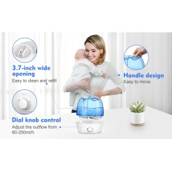 HumidificadoresHumidificador de aire ultrasónico - 360 grados ajustable - 2,6 L