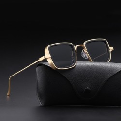 Vintage square sunglasses - anti-reflective lens - metal frame - UV400 - unisexSunglasses