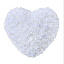 Flores artificialesCorazón de rosa - hecho de rosas infinitas - boda / decoración del día de San Valentín