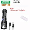 LinternasXHP220 / XHP120 - potente linterna LED - linterna táctica / militar - USB - resistente al agua - con zoom - 5000000 LM