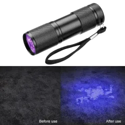 LinternasLinterna UV - 21 LED / 12 LED - 395-400nm - comprobador de billetes falsos