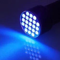 LinternasLinterna UV - 21 LED / 12 LED - 395-400nm - comprobador de billetes falsos