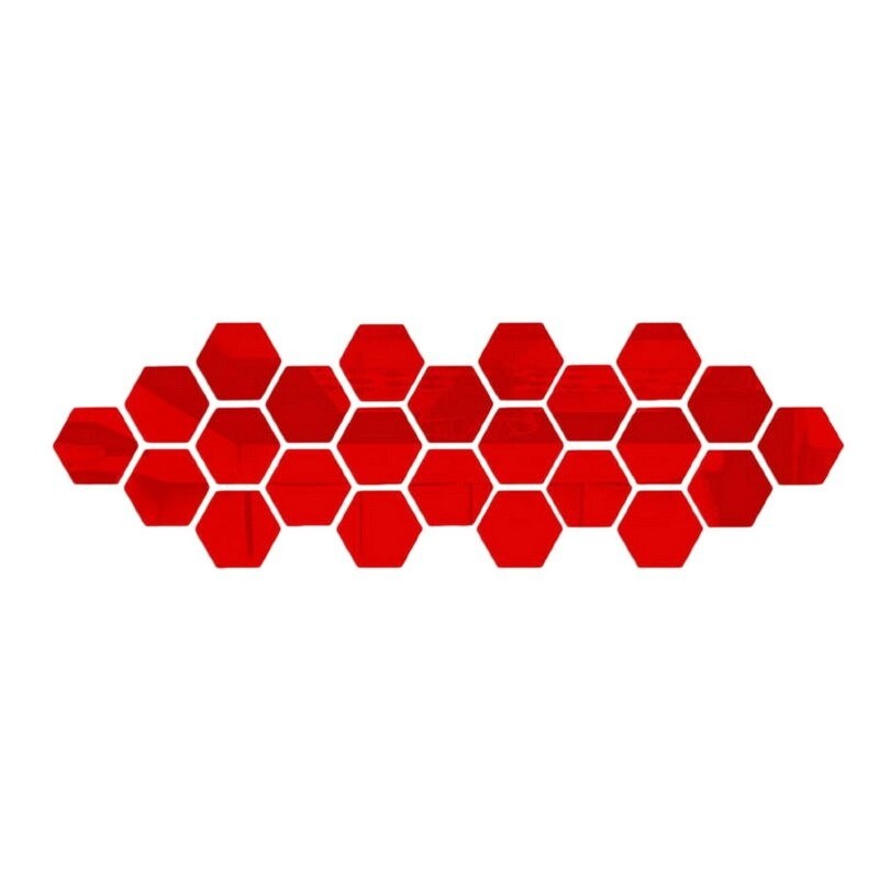 Pegatinas de paredEspejo en forma de hexágono - Adhesivo de pared - 12 piezas