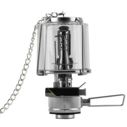 Outdoor / camping lantern - portable aluminum gas light - hanging glass lamp - 80 LUXOutdoor & Camping