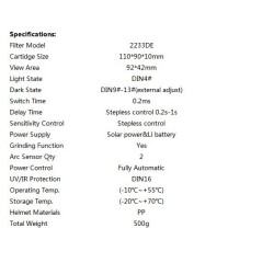 CascosCasco de soldadura - oscurecimiento automático - funciona con batería solar - MIG TIG - DIN 4 - DIN 16 - águila roja