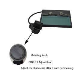 CascosCasco de soldadura - oscurecimiento automático - funciona con batería solar - MIG TIG - DIN 4 - DIN 16 - águila roja