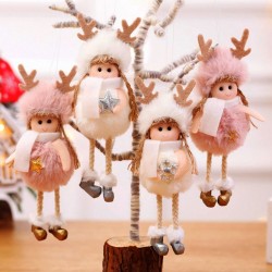 NavidadÁngeles de Navidad de peluche de seda - muñecas - adornos colgantes