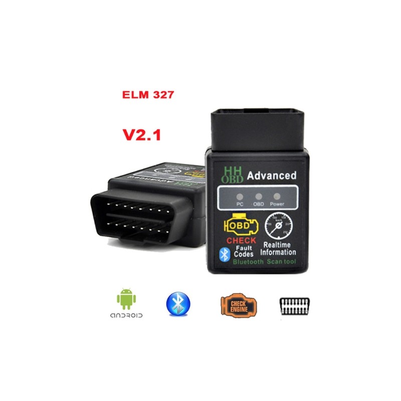 DiagnósticoOBD2 - Lector de código de error de coche Bluetooth - V2.1 ELM 327