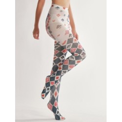LenceríaMedias Halloween - estampado naipes - gris