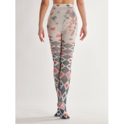 LenceríaMedias Halloween - estampado naipes - gris