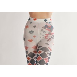LenceríaMedias Halloween - estampado naipes - gris