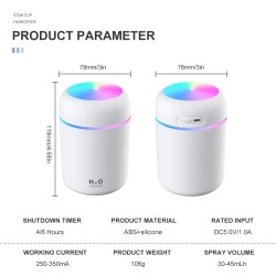 HumidificadoresMini humidificador de aire - difusor de aceites esenciales - LED - USB