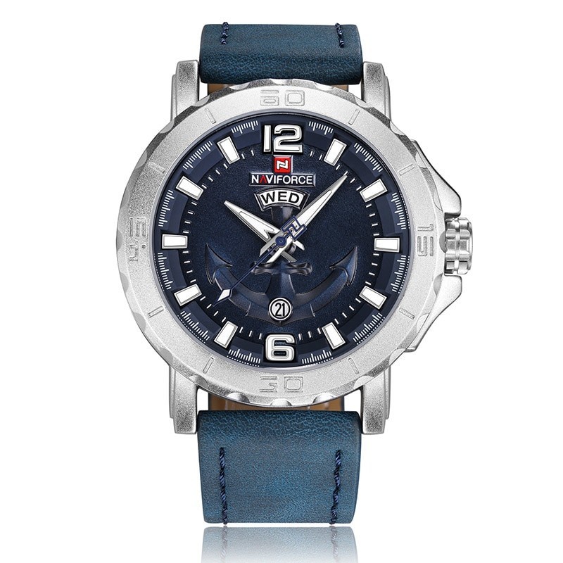 RelojesNaviforce - reloj de cuarzo de cuero - luminoso