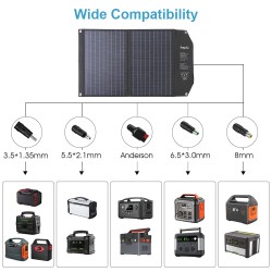 Paneles solaresPanel solar - cargador solar - doble salida - plegable - 60W - kit
