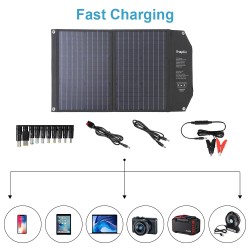 Paneles solaresPanel solar - cargador solar - doble salida - plegable - 60W - kit