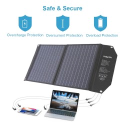 Paneles solaresPanel solar - cargador solar - doble salida - plegable - 60W - kit