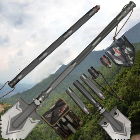 Herramientas de supervivenciaPala plegable multifuncional - militar / camping / supervivencia / herramienta de emergencia
