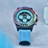 PAGANI DESIGN - mechanical / automatic watch - rainbow bezel - waterproof - leather / nylon strapWatches
