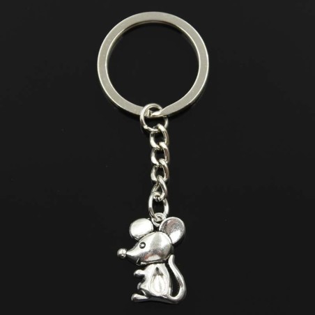 Cute little mouse - bronze/silver - keyringKeyrings