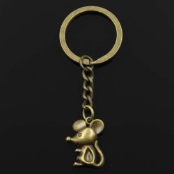 llaveroLindo ratoncito - bronce/plata - llavero